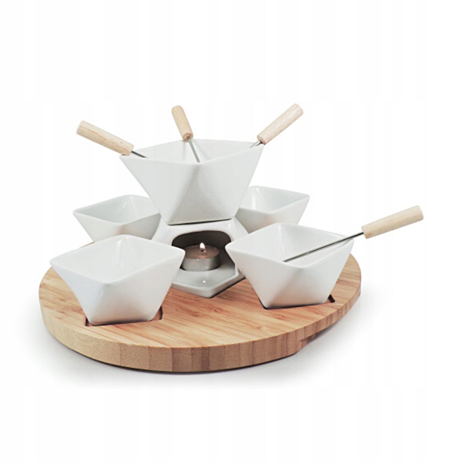 CHOCOLATE Fondue SET for 4 people RUBIK white SWISSMAR Packaging status original