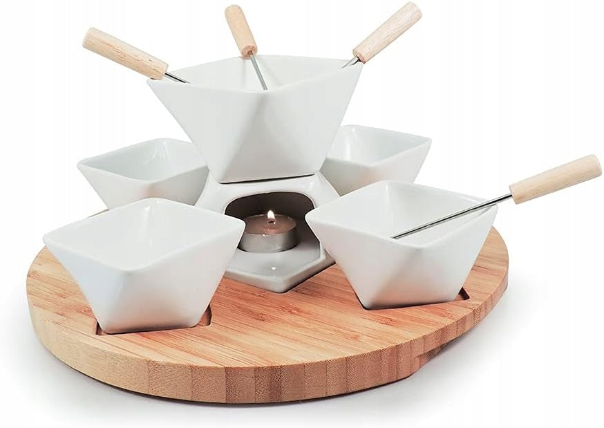 CHOCOLATE Fondue SET for 4 people RUBIK white SWISSMAR