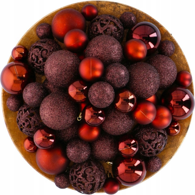 CHRISTMAS BALLS 6/4/3cm 100PCS SET BROWN Manufacturer code 5903104700157