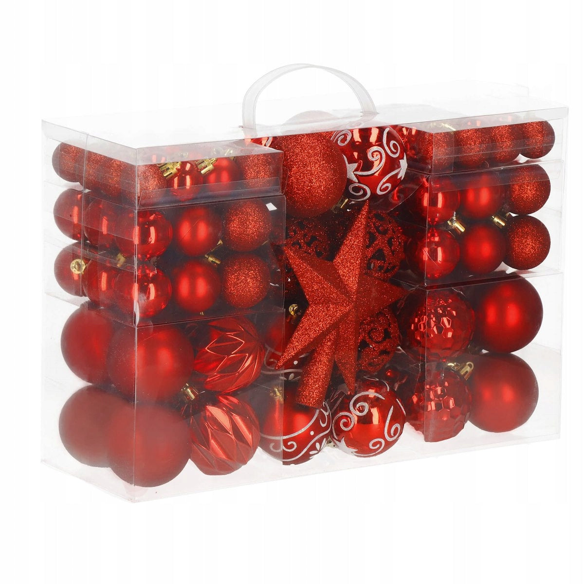 CHRISTMAS BALLS FOR CHRISTMAS TREE SET 6/4/3cm 101pcs BALL PENDANT DECORATION