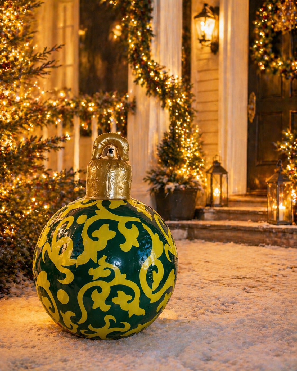CHRISTMAS BAUBLE Giant Inflatable XXL 85 cm PUMP Decoration Packaging status original