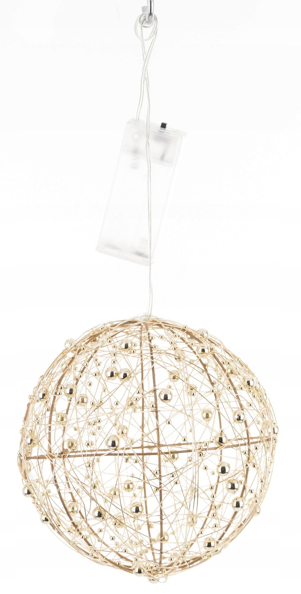CHRISTMAS DECORATIVE GOLD LED BALL 15CM Brand Artpol