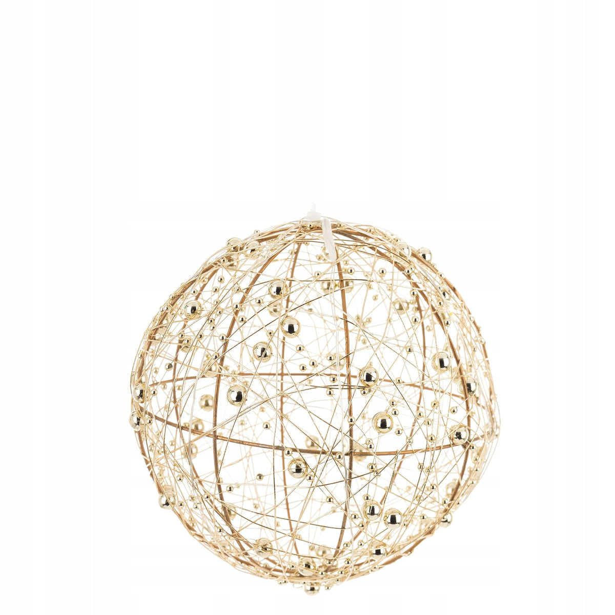 CHRISTMAS DECORATIVE GOLD LED BALL 15CM
