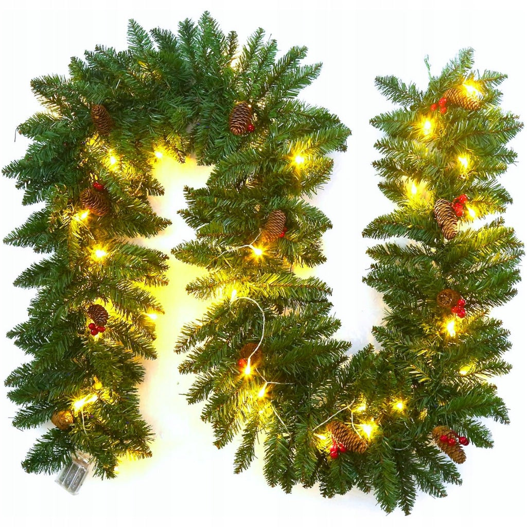 CHRISTMAS GARLAND ARTIFICIAL CHRISTMAS TREE 100 LED CHAIN GREEN DENSE 300 CM Manufacturer code GIRLANDA CHOINKOWA JARZĘBINA LEDOWA PREMIUM