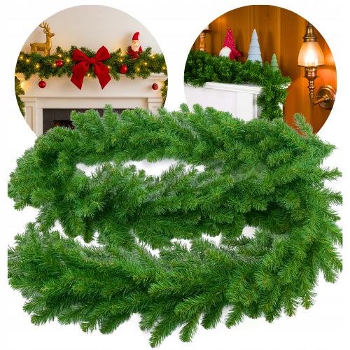 CHRISTMAS GARLAND ARTIFICIAL LONG GREEN CHRISTMAS TREE DENSE CHAIN 2,7M