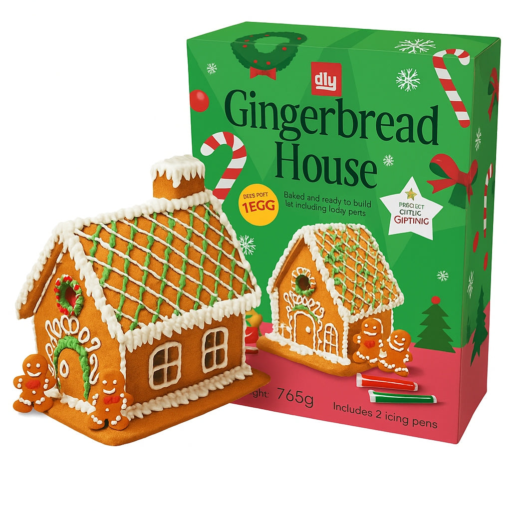 CHRISTMAS GINGERBREAD HOUSE TO FOLD CHRISTMAS 765g GINGERBREAD Manufacturer code 3013799