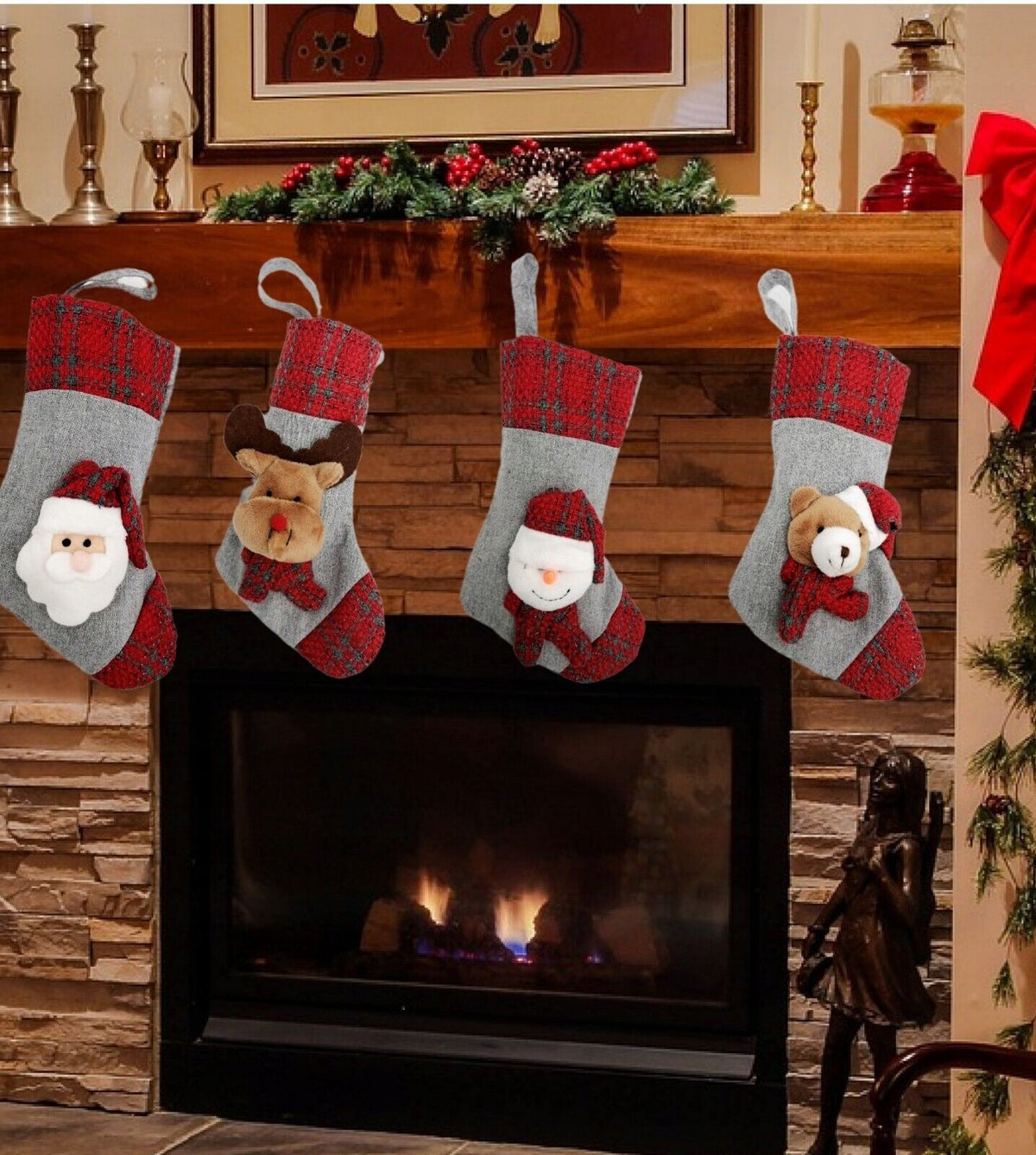 CHRISTMAS LARGE SUMPTUOUS SOCK WITH FELT MOTIF Brand no brand