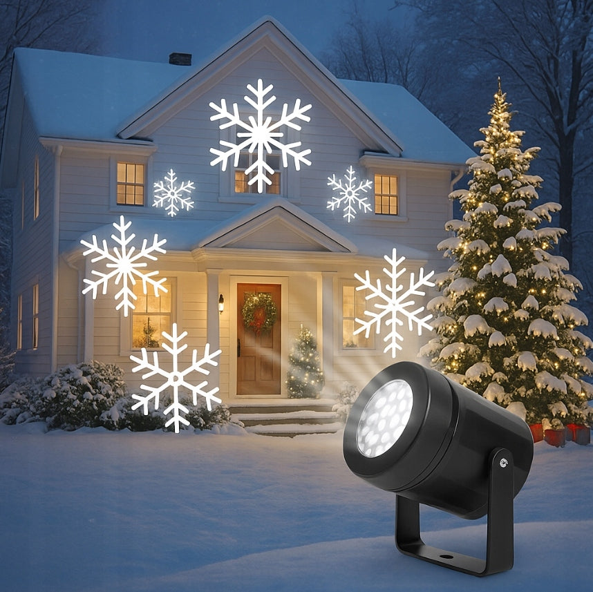 CHRISTMAS LASER PROJECTOR FOR HOME AND HOME 2in1 PROJECTOR "SNOWFLAKE" IP65 Packaging status original