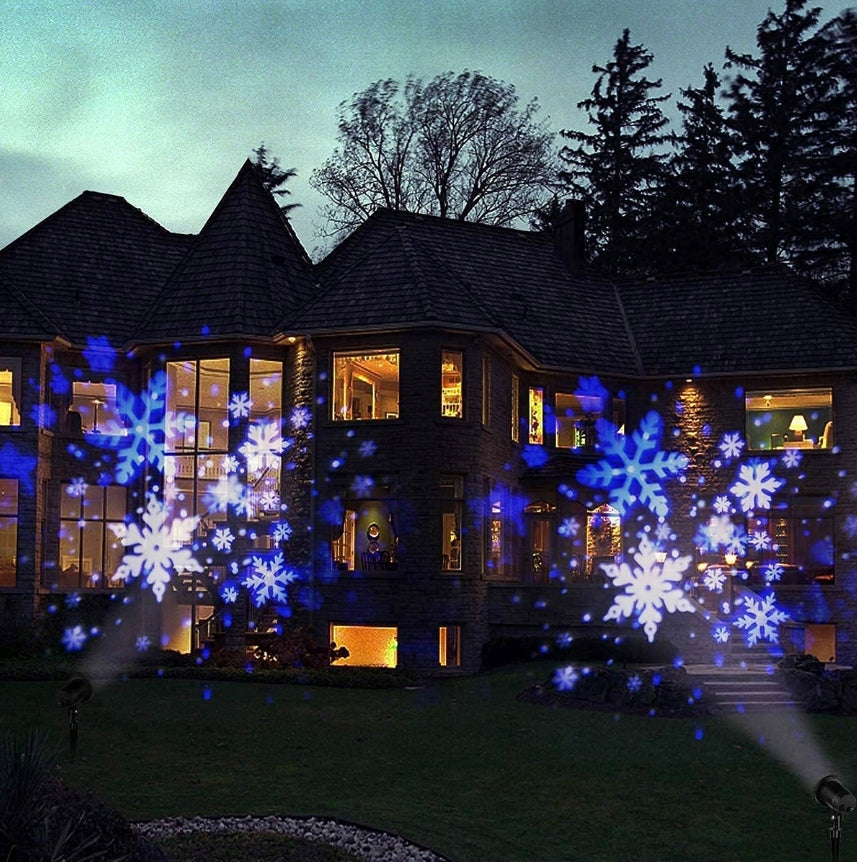 CHRISTMAS LASER PROJECTOR FOR HOME AND HOME 2in1 PROJECTOR "SNOWFLAKE" IP65 Packaging status original