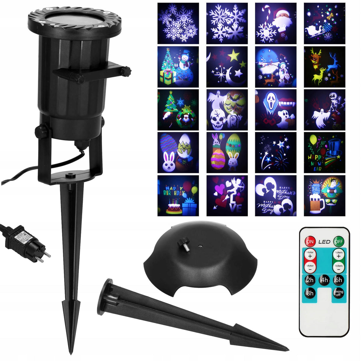 CHRISTMAS LED LASER PROJECTOR 20THEMES 3,6W PROJECTOR FOR HOME WATERPROOF Packaging status original