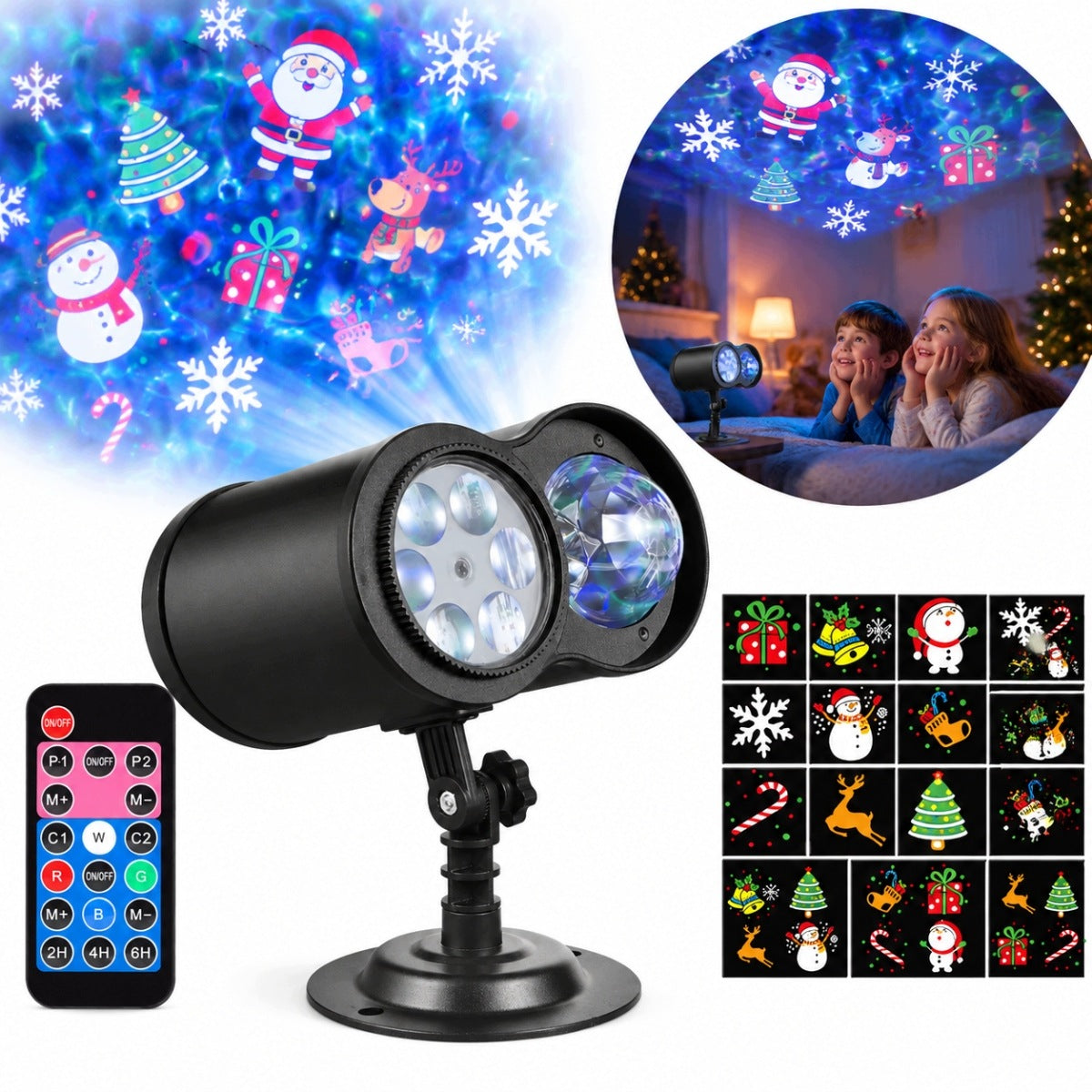 CHRISTMAS LED PROJECTOR 14 DESIGNS CARTONS + 10 WAVES PER HOUSE PROJECTOR