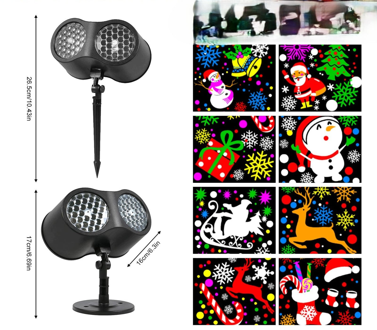 CHRISTMAS LED PROJECTOR 16 ROTATING THEMES WITH REMOTE CONTROL FOR HOME GARDEN Manufacturer code 8675435786542