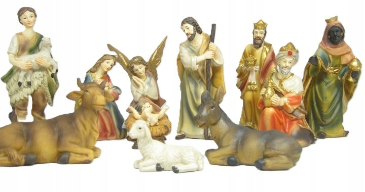 CHRISTMAS NATIVITY SCENE FIGURINES CHRISTMAS DECORATION FIGURES 11 PCS TO 7 CM Brand Dekoprojekt