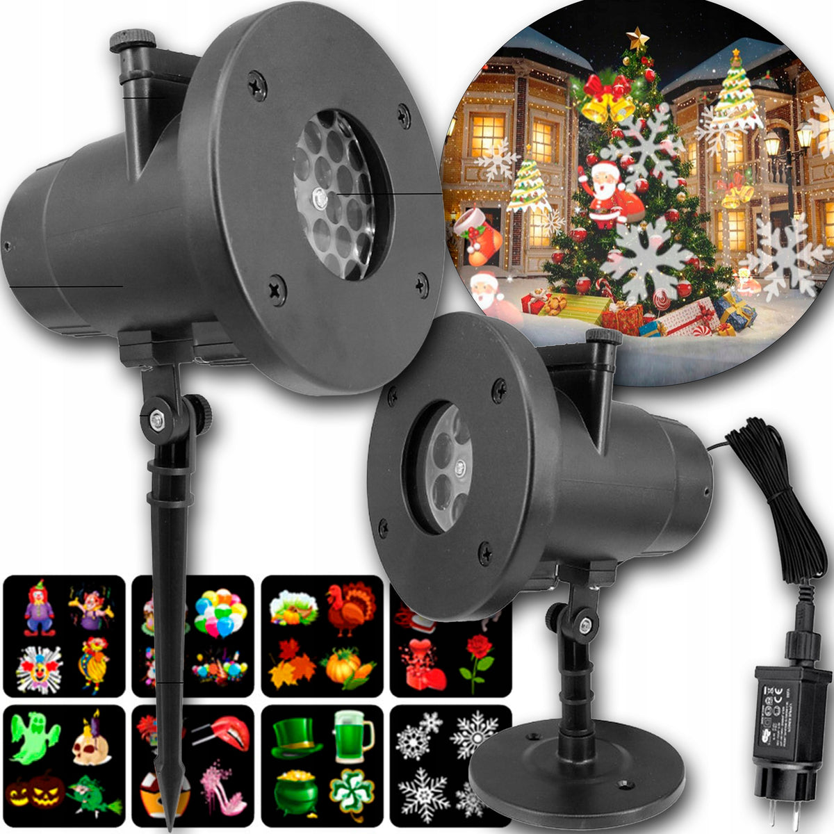 CHRISTMAS OUTDOOR LED LASER PROJECTOR FOR HOME PROJECTOR 48 PATTERNS SNOW