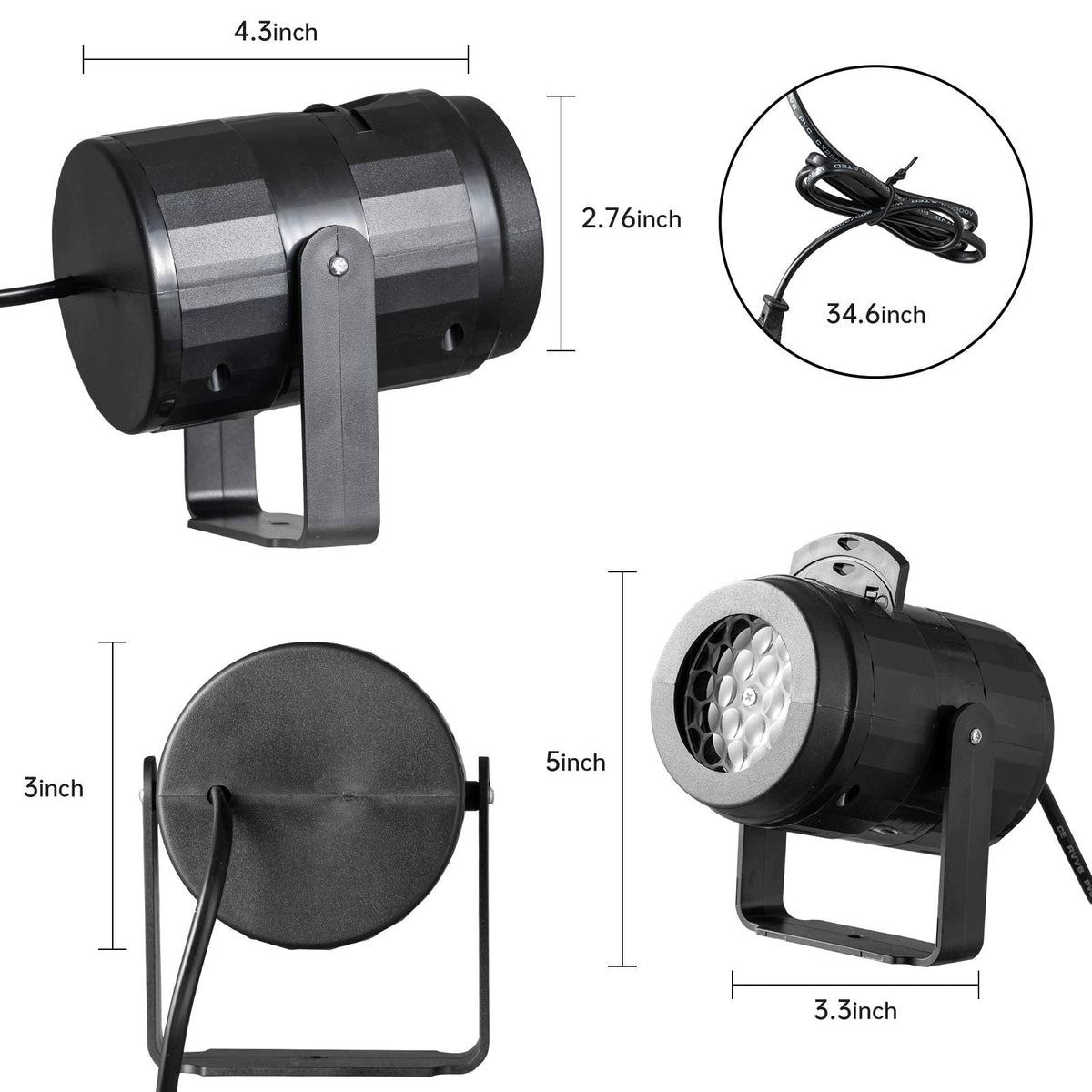 CHRISTMAS PROJECTOR LED FALLING SNOW 2 ROTATING PATTERNS IP65 Manufacturer code 8675435786548