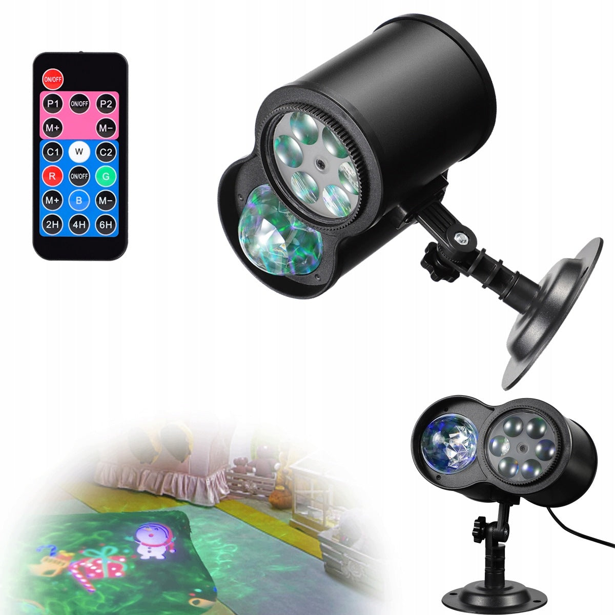 CHRISTMAS SNOWFLAKE SHAPED LIGHT PROJECTOR REMOTE CONTROL