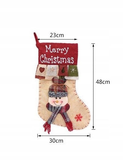 CHRISTMAS SOCK GIFT SHOE FIREPLACE GIFT ORNAMENT DECORATION 1PCS Manufacturer code 1001