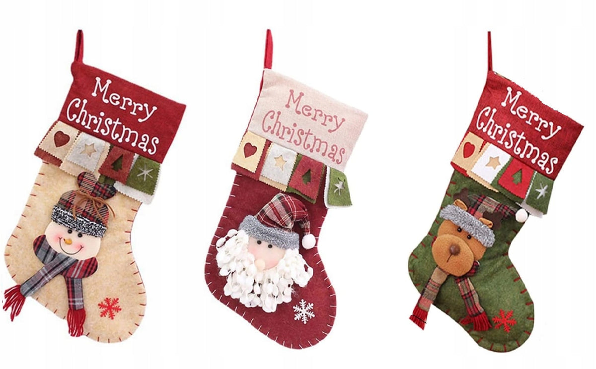CHRISTMAS SOCK GIFT SHOE FIREPLACE GIFT ORNAMENT DECORATION 1PCS