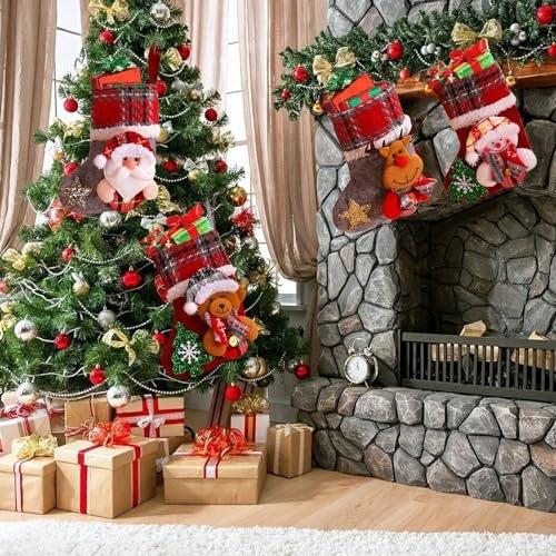 CHRISTMAS SOCKS 4 PIECES DECORATIVE SET FOR FIREPLACE GIFT Manufacturer code SWC5908151346648