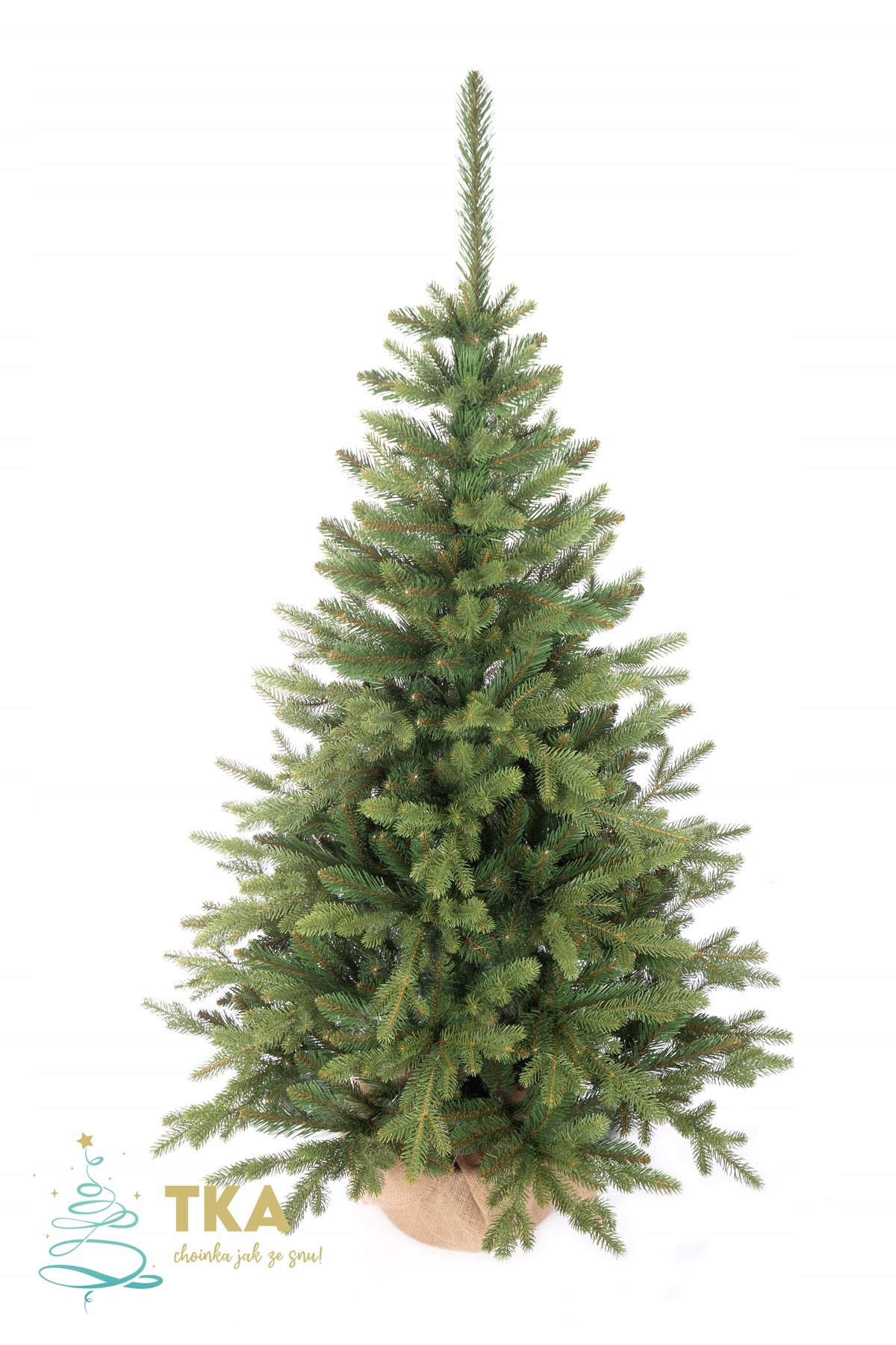 CHRISTMAS TREE 120CM PE RUBBER IN POT SUPER DENSE NATURAL LOOK Packaging status original