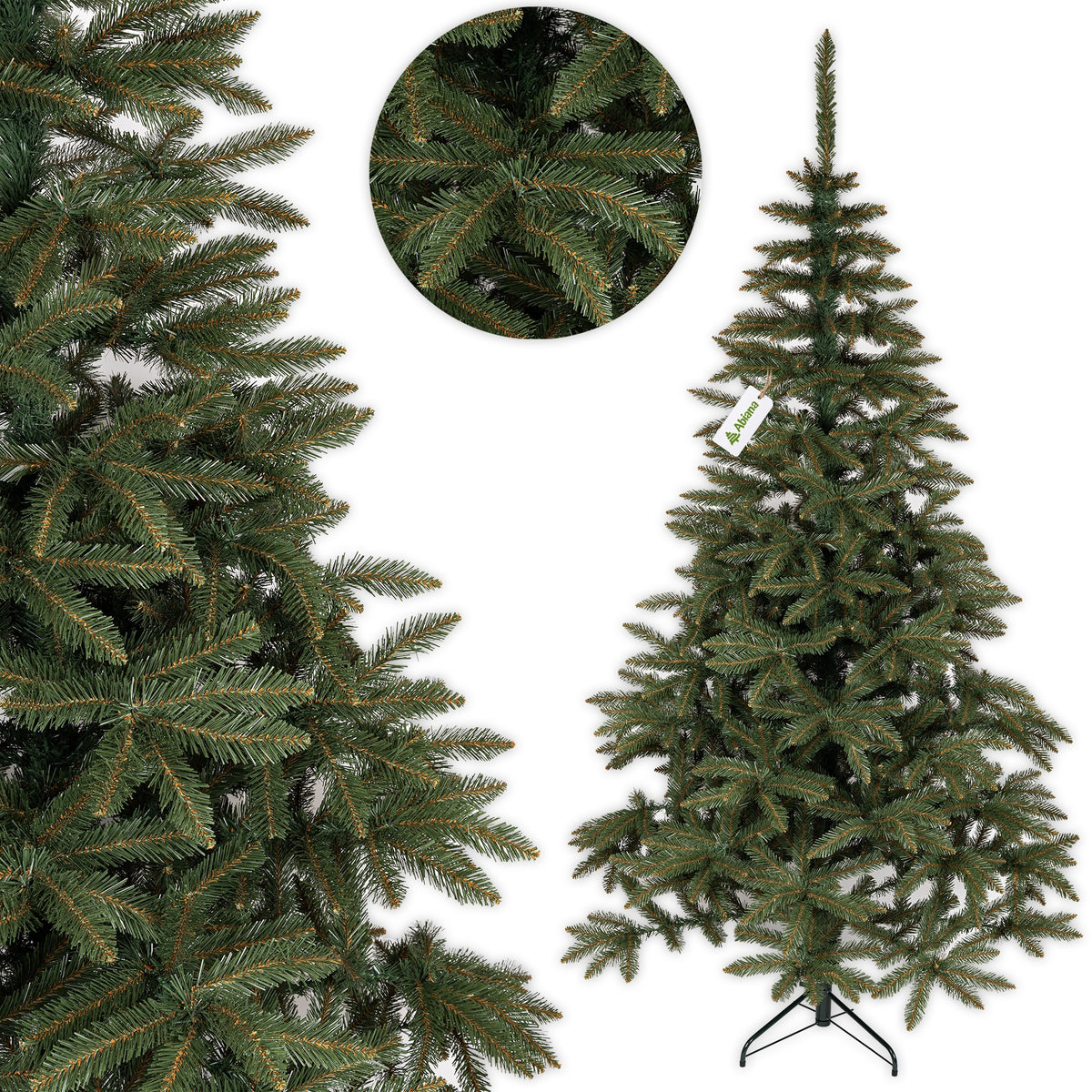 CHRISTMAS TREE ARTIFICIAL AS LIVE CAUCASIAN SPRUCE 250 CM THICK + STAND Packaging status original