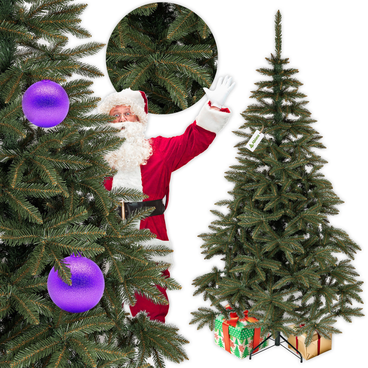 CHRISTMAS TREE ARTIFICIAL AS LIVE CAUCASIAN SPRUCE 250 CM THICK + STAND