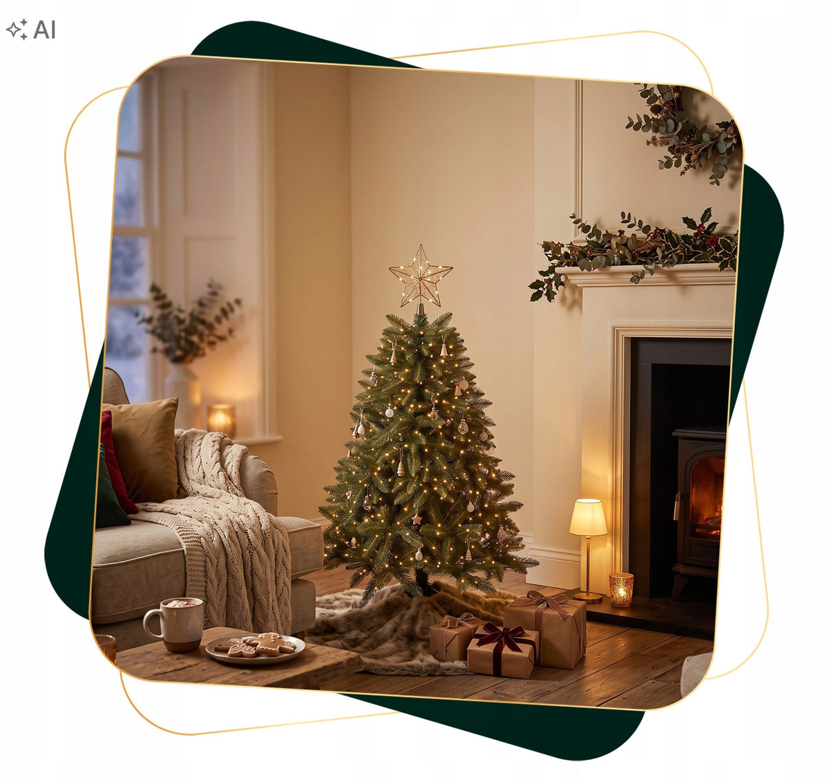 CHRISTMAS TREE ARTIFICIAL CAUCASIAN SPRUCE 150 cm natural as living PREMIUM FREEBIE Packaging status original