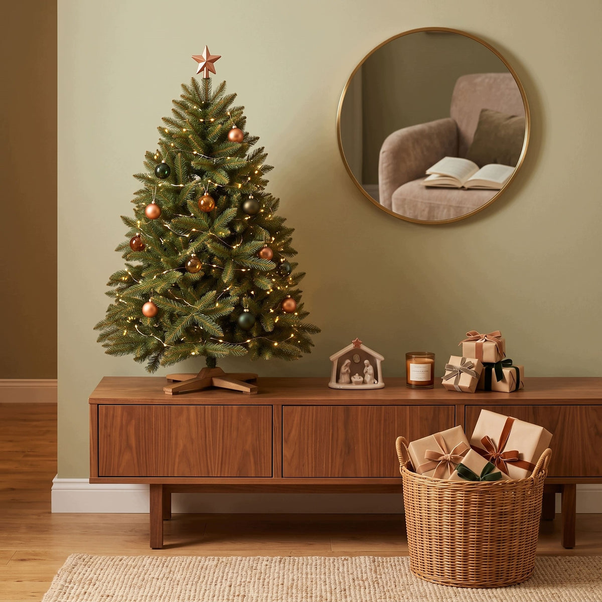 CHRISTMAS TREE ARTIFICIAL CAUCASIAN SPRUCE ROYAL TREES PREMIUM 120 cm DENSE BEAUTY Packaging status original