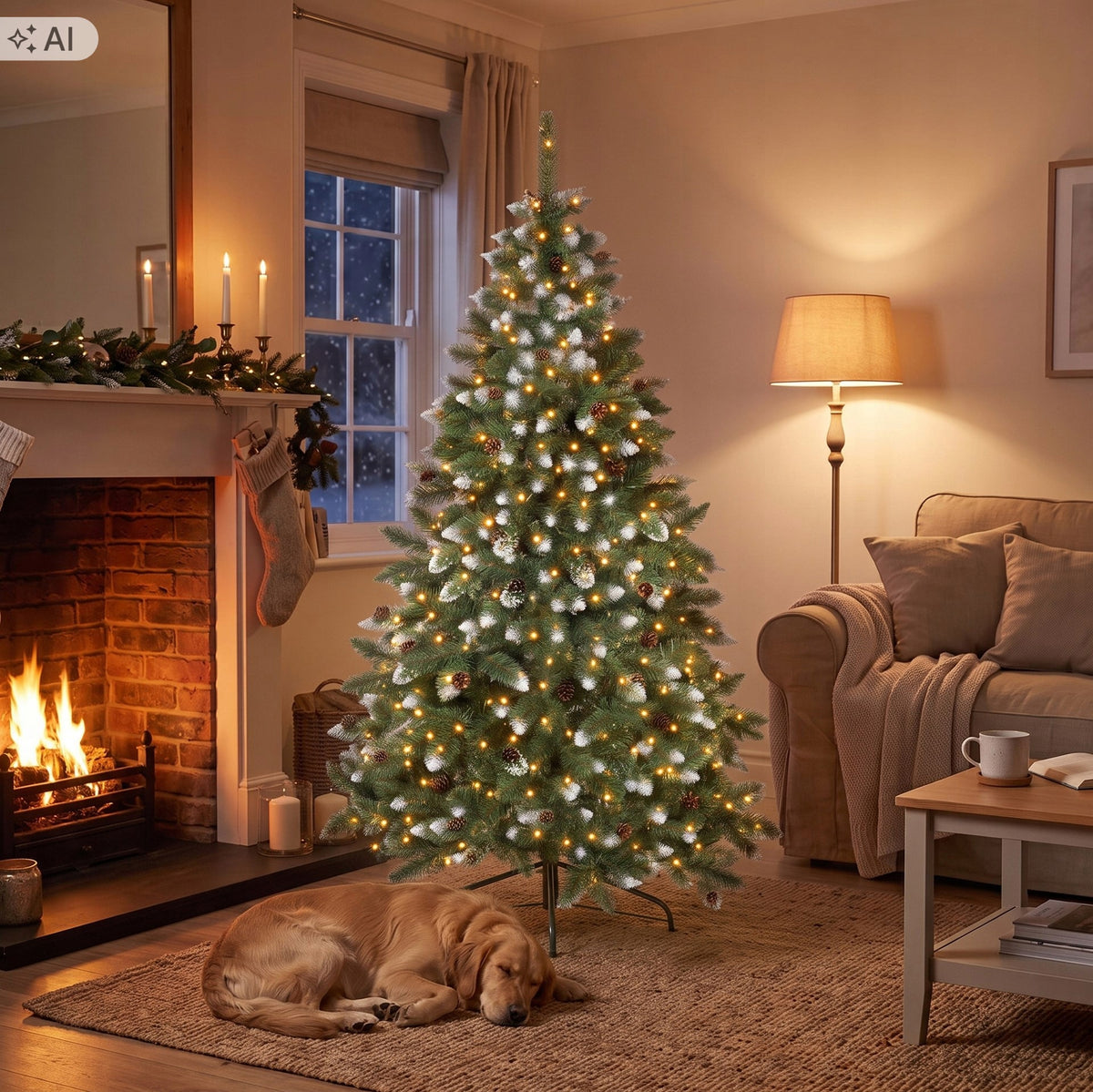 CHRISTMAS TREE ARTIFICIAL DIAMOND PINE 180cm DENSE BEAUTY SNOW-COVERED + FREEBIE Packaging status original