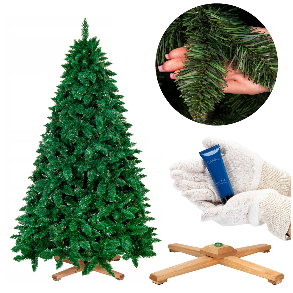CHRISTMAS TREE ARTIFICIAL FOREST PINE ROYAL TREES DELUX PREMIUM 220cm DENSE +FREEBIE