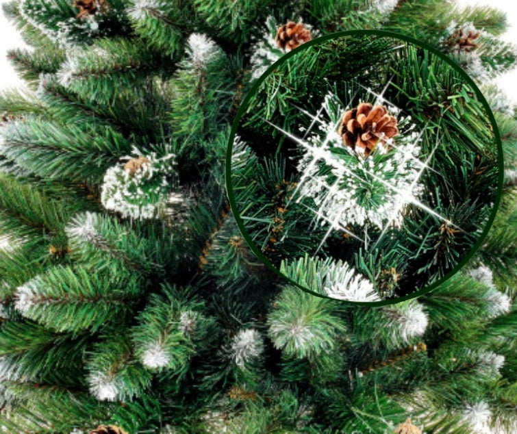 CHRISTMAS TREE ARTIFICIAL ON NATURAL TRUNK 180CM DIAMOND PINE Packaging status original
