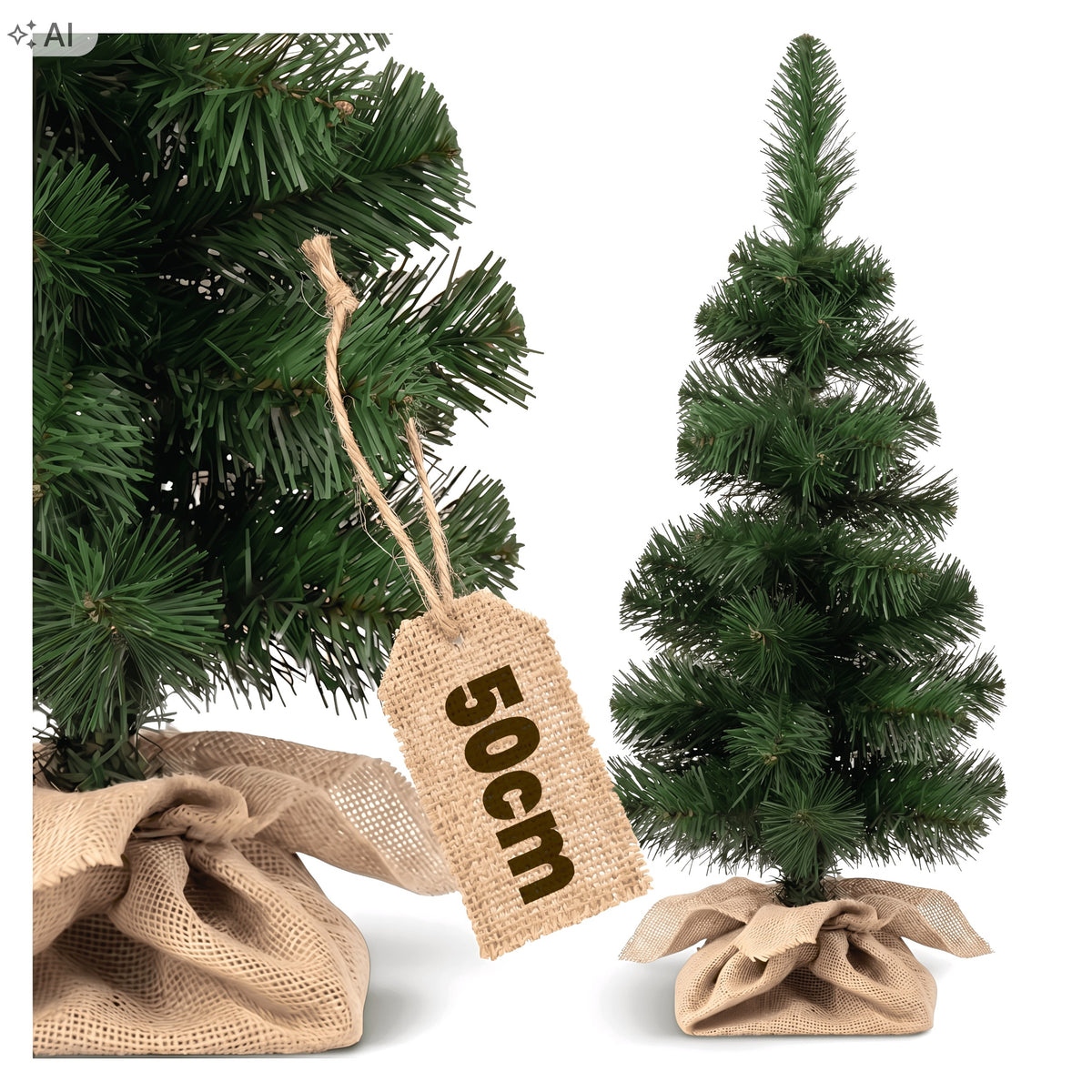 CHRISTMAS TREE ARTIFICIAL PINE GREEN AS LIVE DENSE FOR DESK PE PREMIUM 65 cm