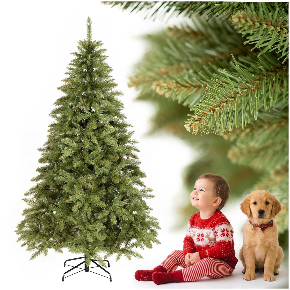 CHRISTMAS TREE ARTIFICIAL SPRUCE SCANDINAVIAN Caucasian DENSE 220cm FREEBIE