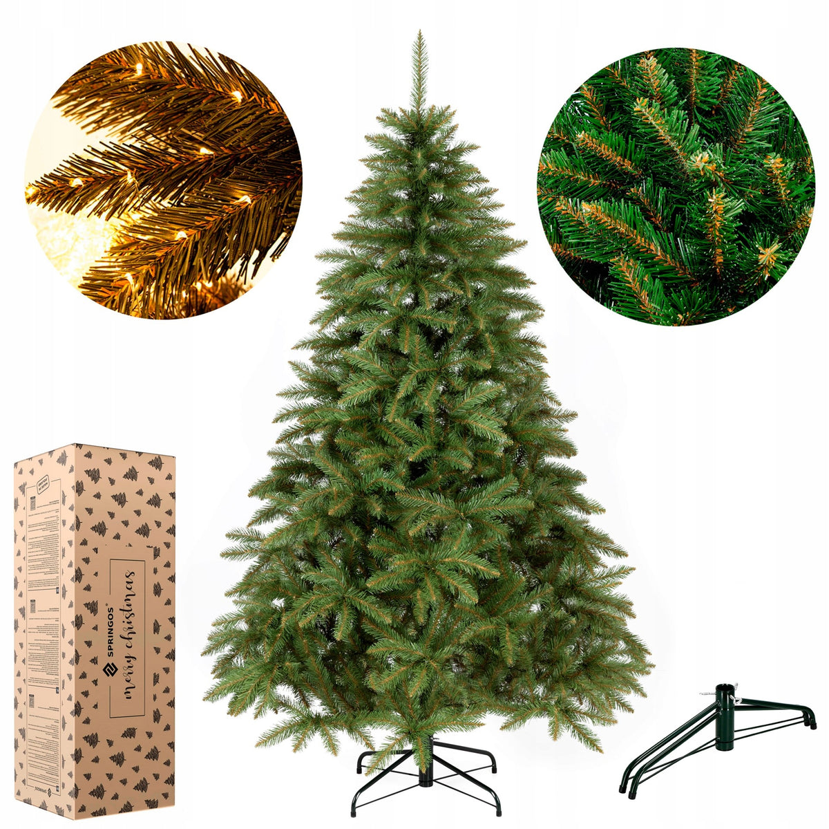 CHRISTMAS TREE ARTIFICIAL SPRUCE SCANDINAVIAN Caucasian Siberian dense 180cm FREEBIE Packaging status original