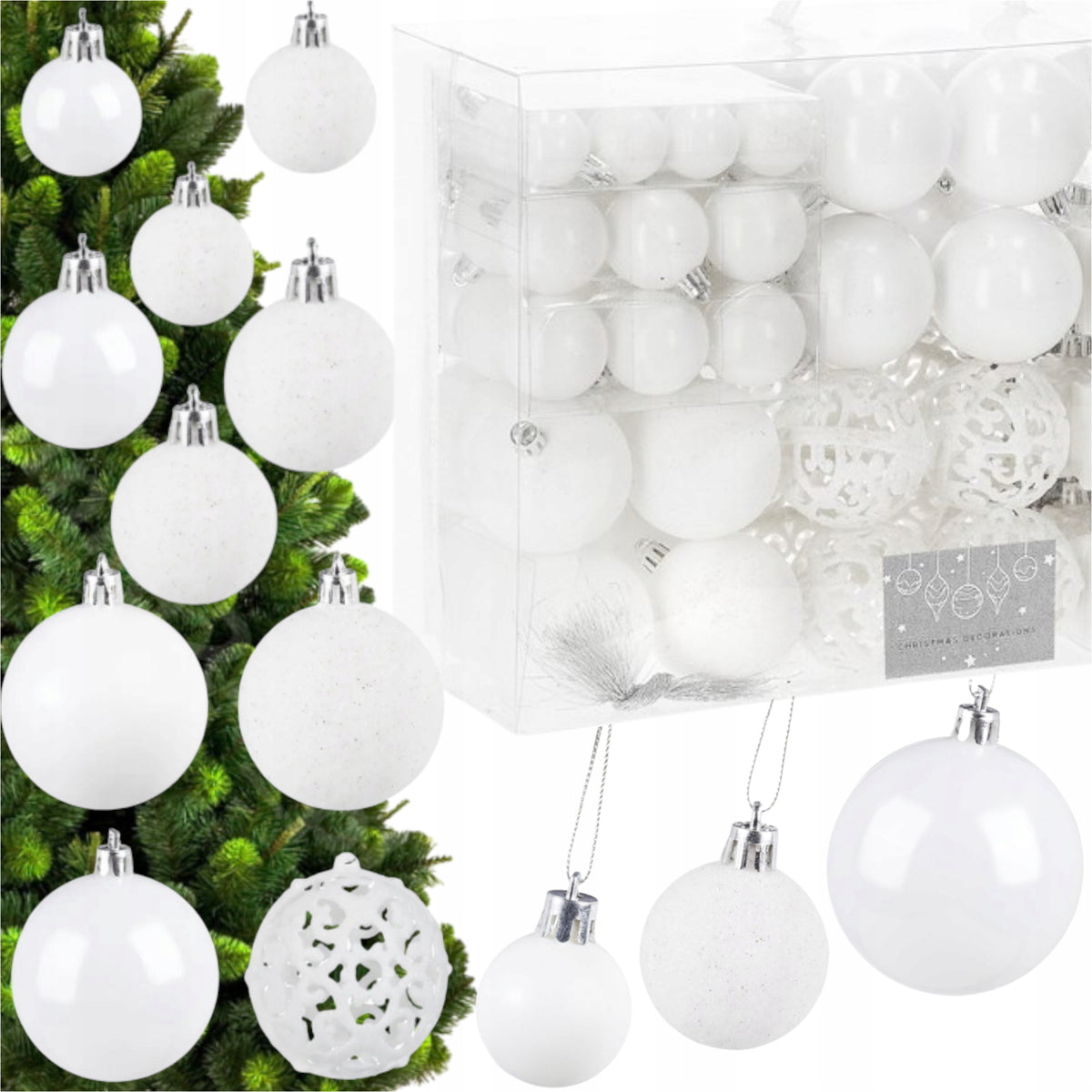 CHRISTMAS TREE BAUBLES CHRISTMAS TREE DECORATION SET OF 100PCS