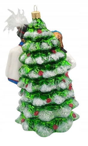 CHRISTMAS TREE BAUBLES GLASS Highlander couple 16cm Manufacturer code FS234A