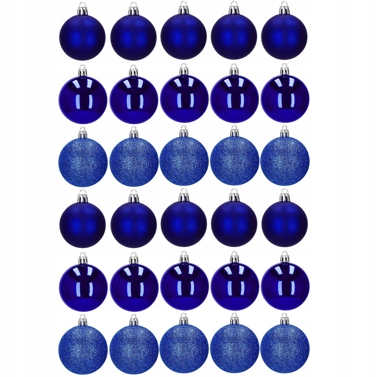 CHRISTMAS TREE BAUBLES SET OF CHRISTMAS TREE BAUBLES 30x CHRISTMAS UNBREAKABLE ORNAMENTS Packaging status original