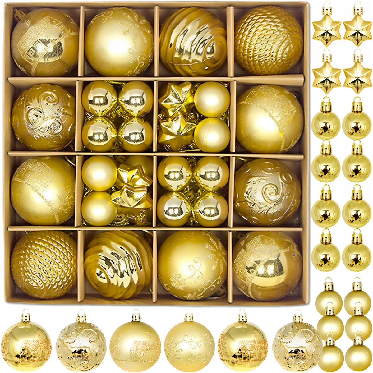 CHRISTMAS TREE BAUBLES SET XXL 44 pcs.
