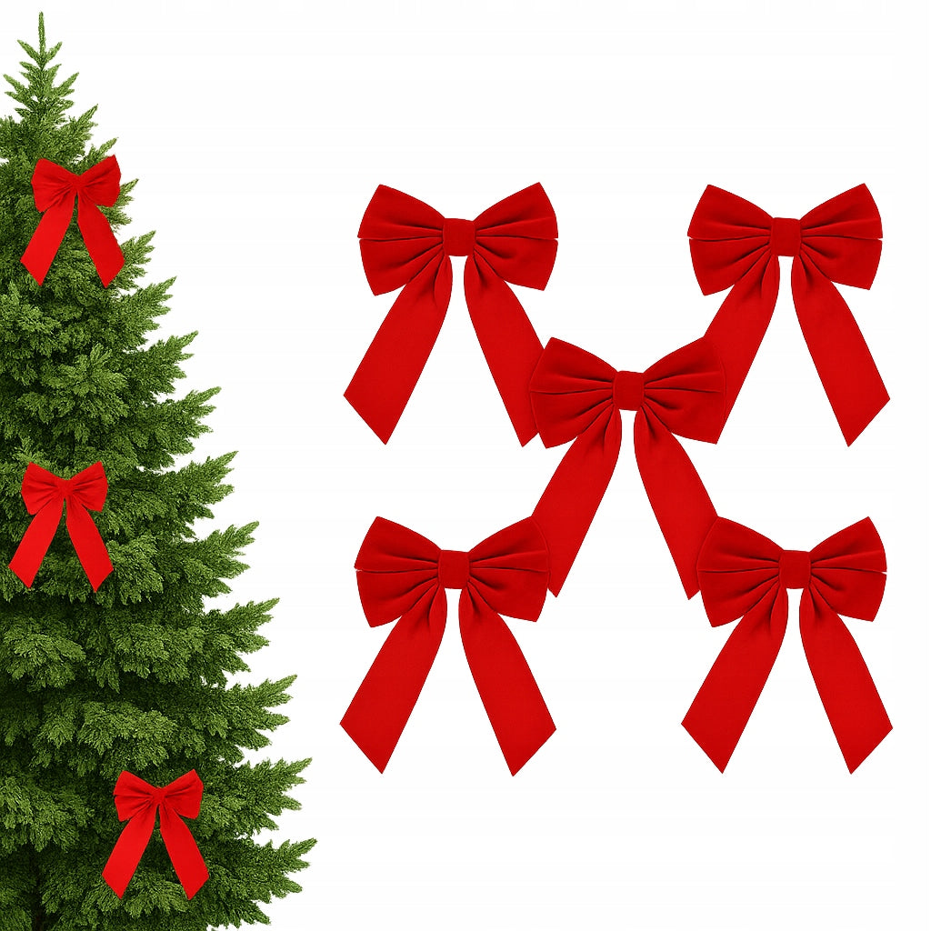 CHRISTMAS TREE BOWS GIFT RED 23x33 cm GIFT DECORATION ORNAMENTS XXL