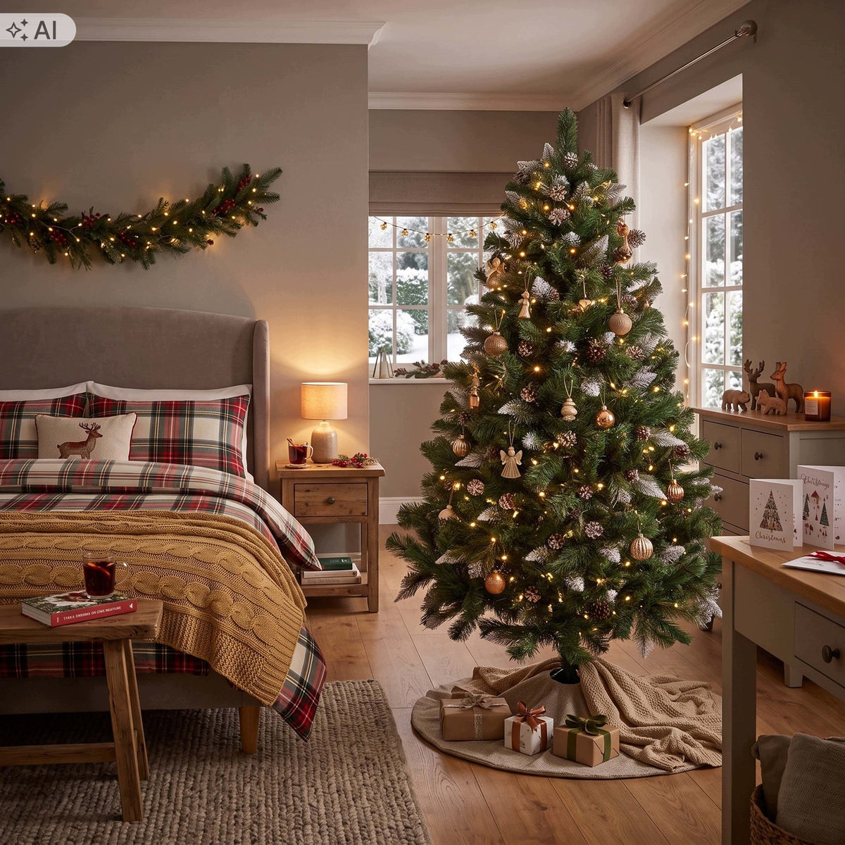 CHRISTMAS TREE DIAMOND PINE SNOWED 180cm large DENSE Artificial STAND +FREEBIE Brand Springos