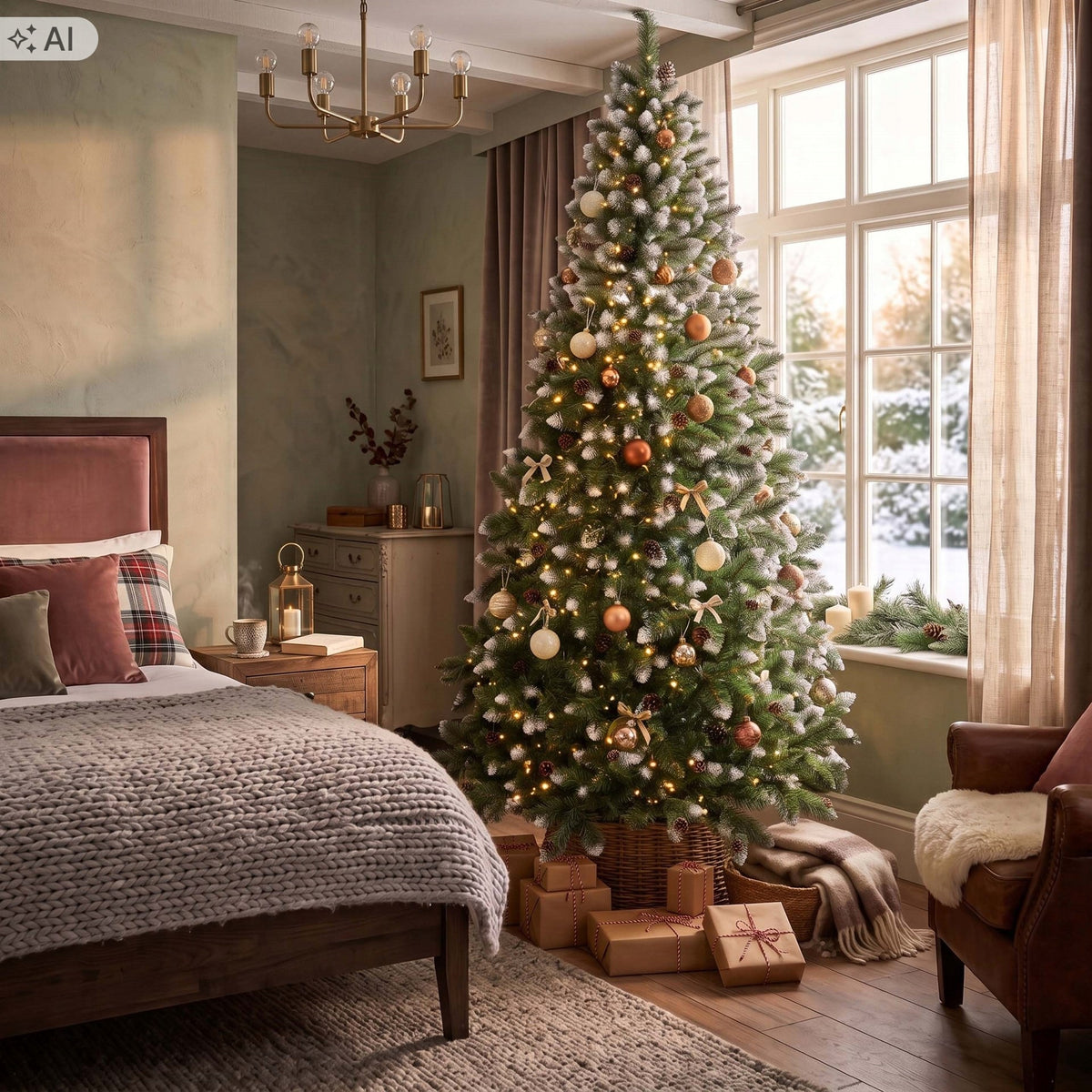 CHRISTMAS TREE DIAMOND PINE SNOWED 250cm large dense artificial PREMIUM +FREEBIE Brand Springos