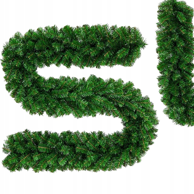 CHRISTMAS TREE GARLAND 220 TWIGS LONG GREEN 270 CM