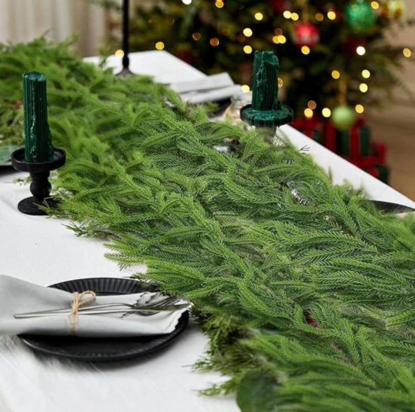 CHRISTMAS TREE GARLAND FOR RAILING TWIGS LONG GREEN 180 CM Manufacturer code WSN32ZIE