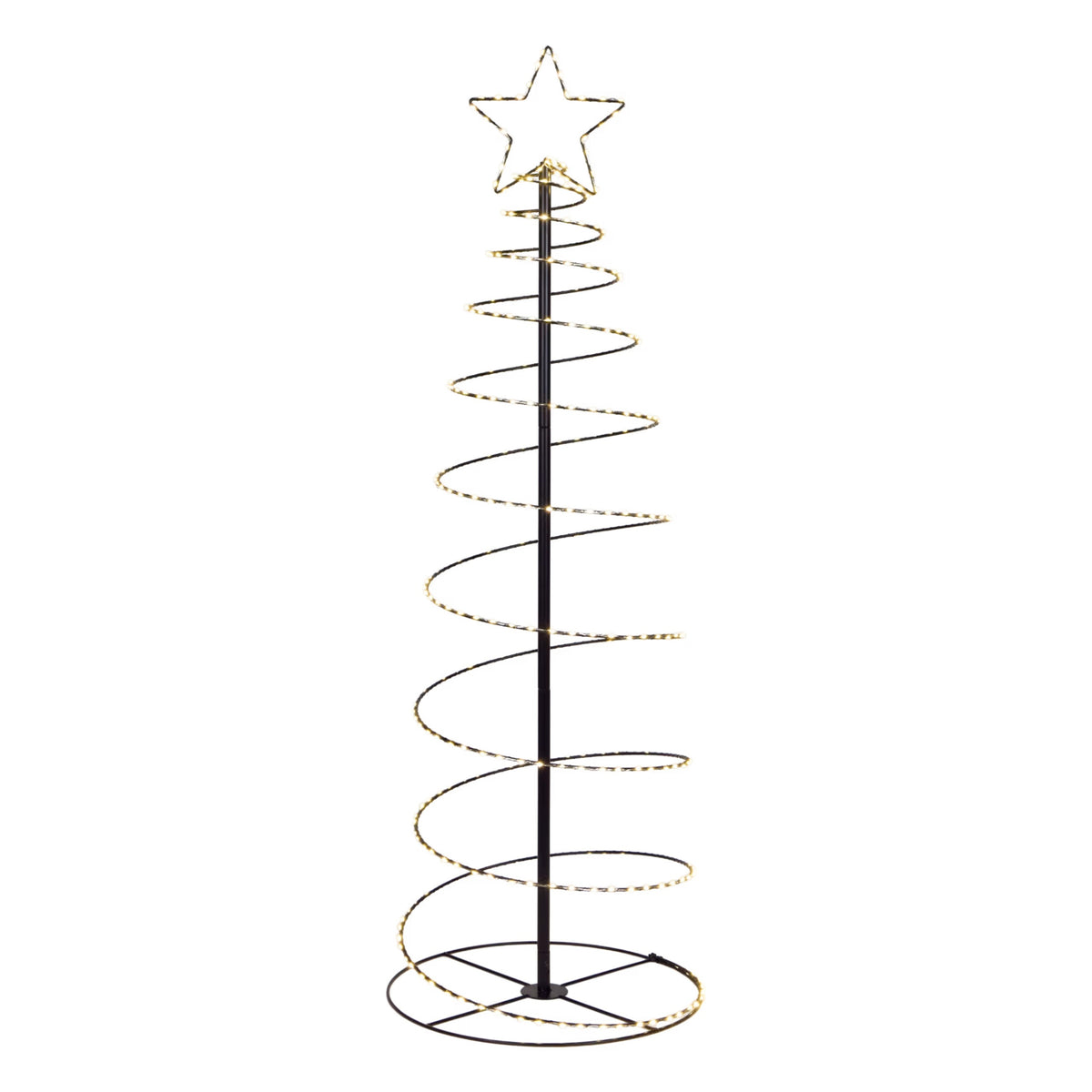 CHRISTMAS TREE GLOWING HOME GARDEN WITH STAR SPIRAL LED LIGHT DECORATION Manufacturer code ozdoba świąteczna choinka 364 LED IP44