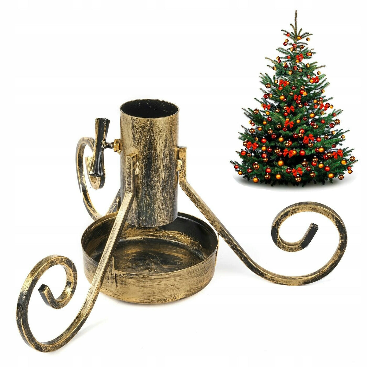 CHRISTMAS TREE STAND COASTER METAL GOLD COLOR FOR CHRISTMAS TREE Manufacturer code 5906031038683