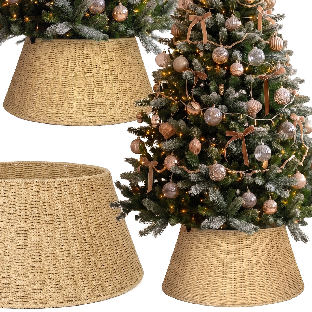 CHRISTMAS TREE STAND COVER DECORATION 58x25 BOHO COVER