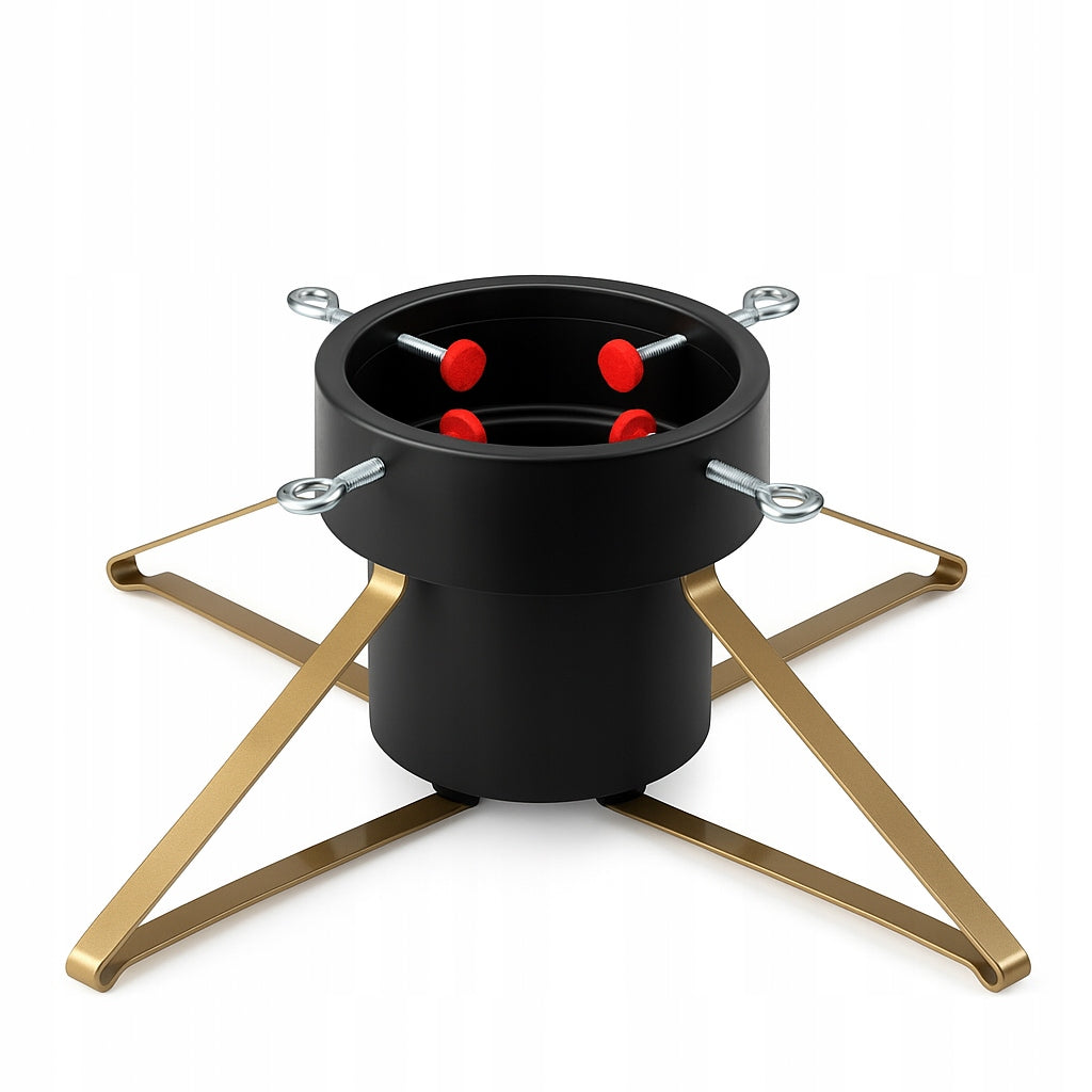 CHRISTMAS TREE STAND LARGE GOLD TREE BASE IN BLACK EAN (GTIN) 6971825802978