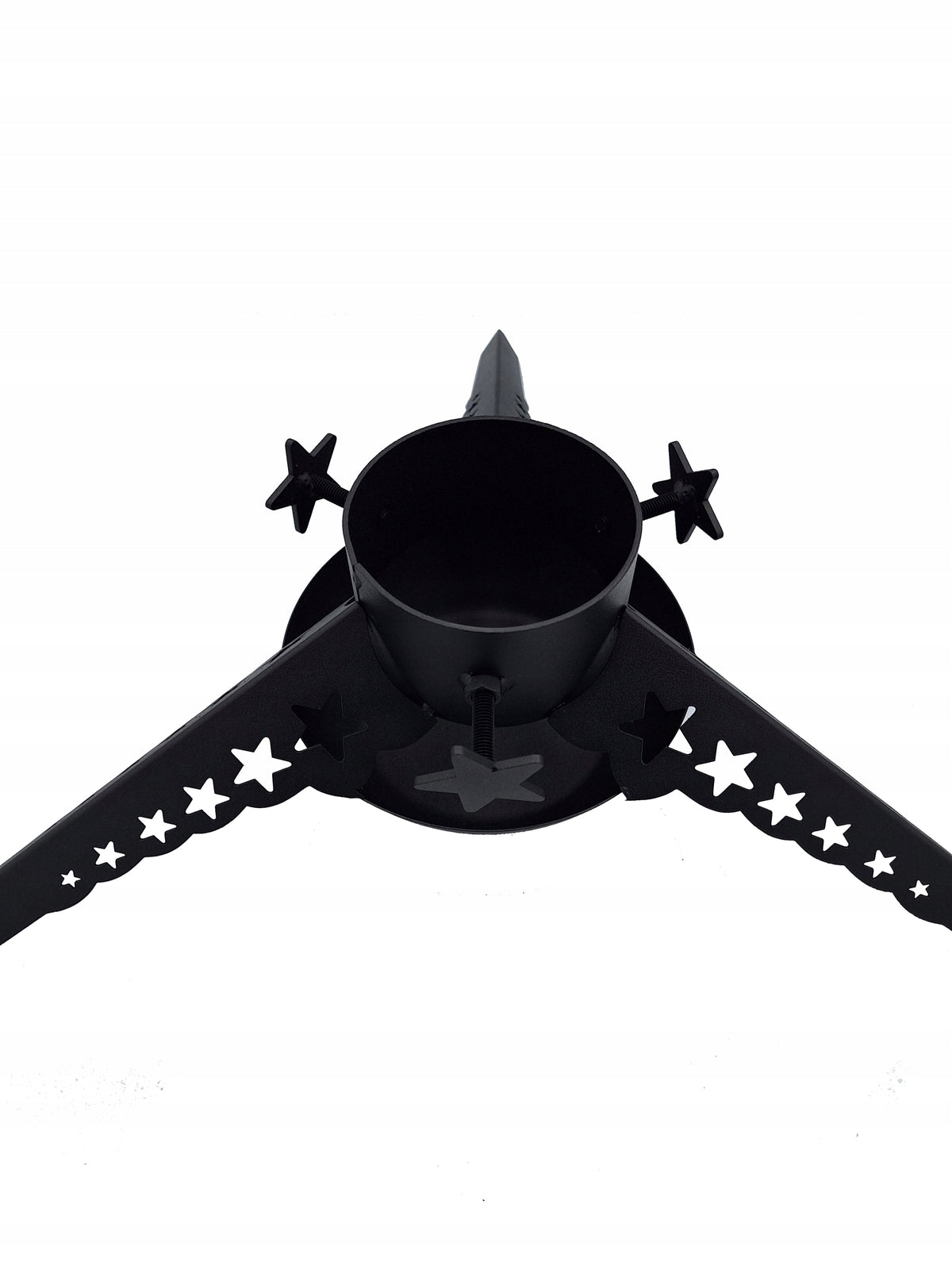 CHRISTMAS TREE STAND, LARGE, STARS, SMALL, BLACK