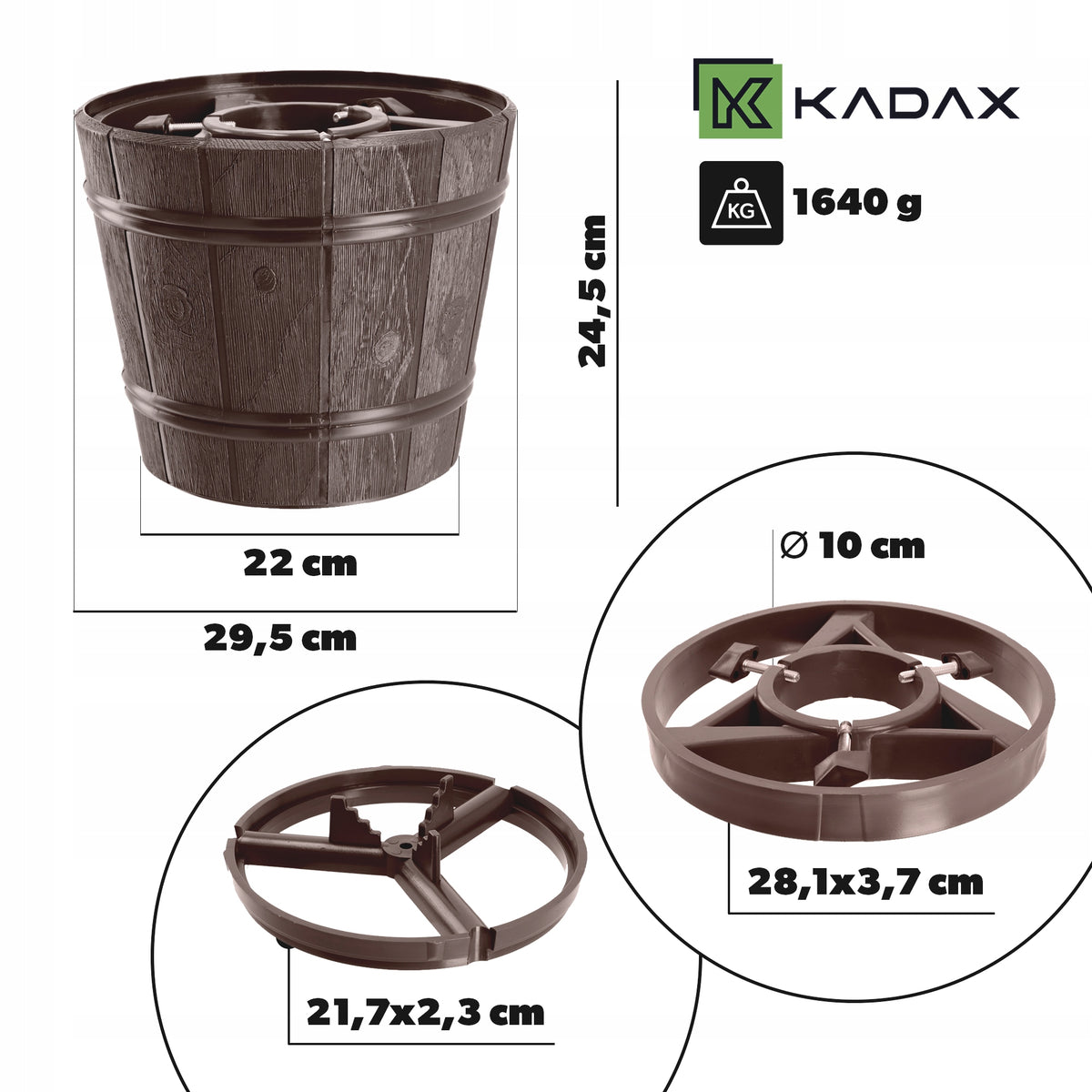 CHRISTMAS TREE STAND LIVE CHRISTMAS TREE PLANTER TREE 2,4M Brand Kadax
