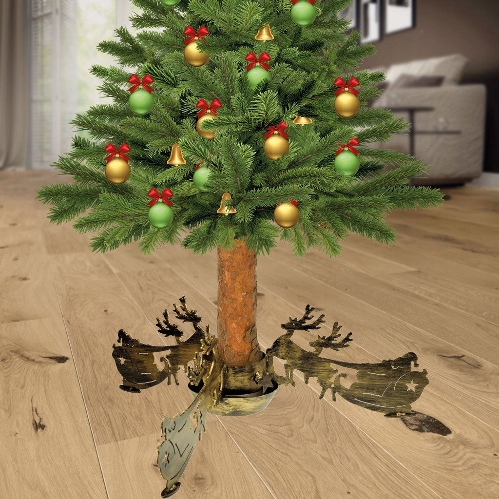 CHRISTMAS TREE STAND NICHOLAS SLEIGH FI 105 MM LARGE GOLD FORGED Polish EAN (GTIN) 5906122480292